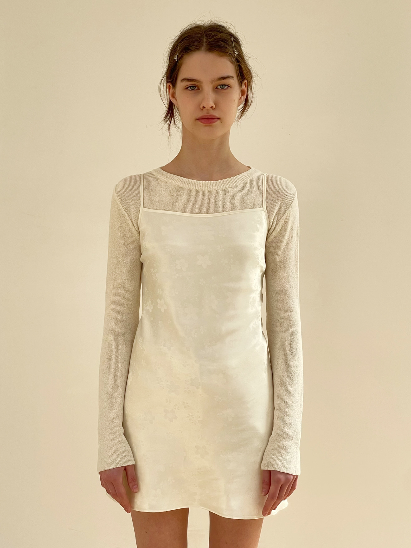 Pattern Dress Ivory